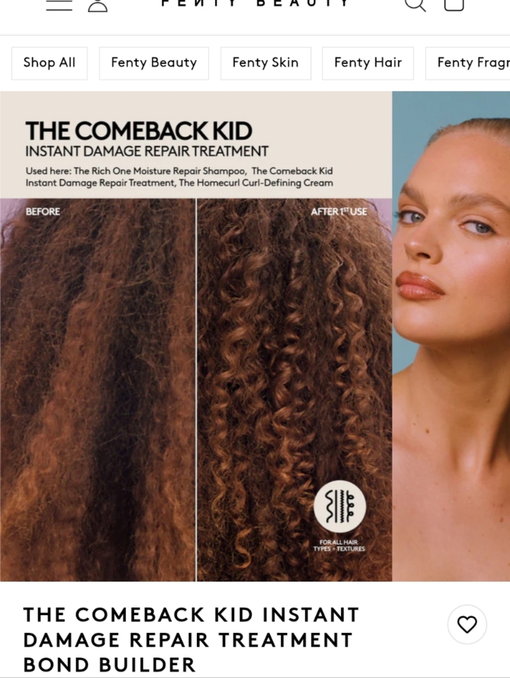 Fenty Hair NWT The Comeback Kid Instant Damage Repair Treatment NIB NEW IN BOX - Picture 13 of 13